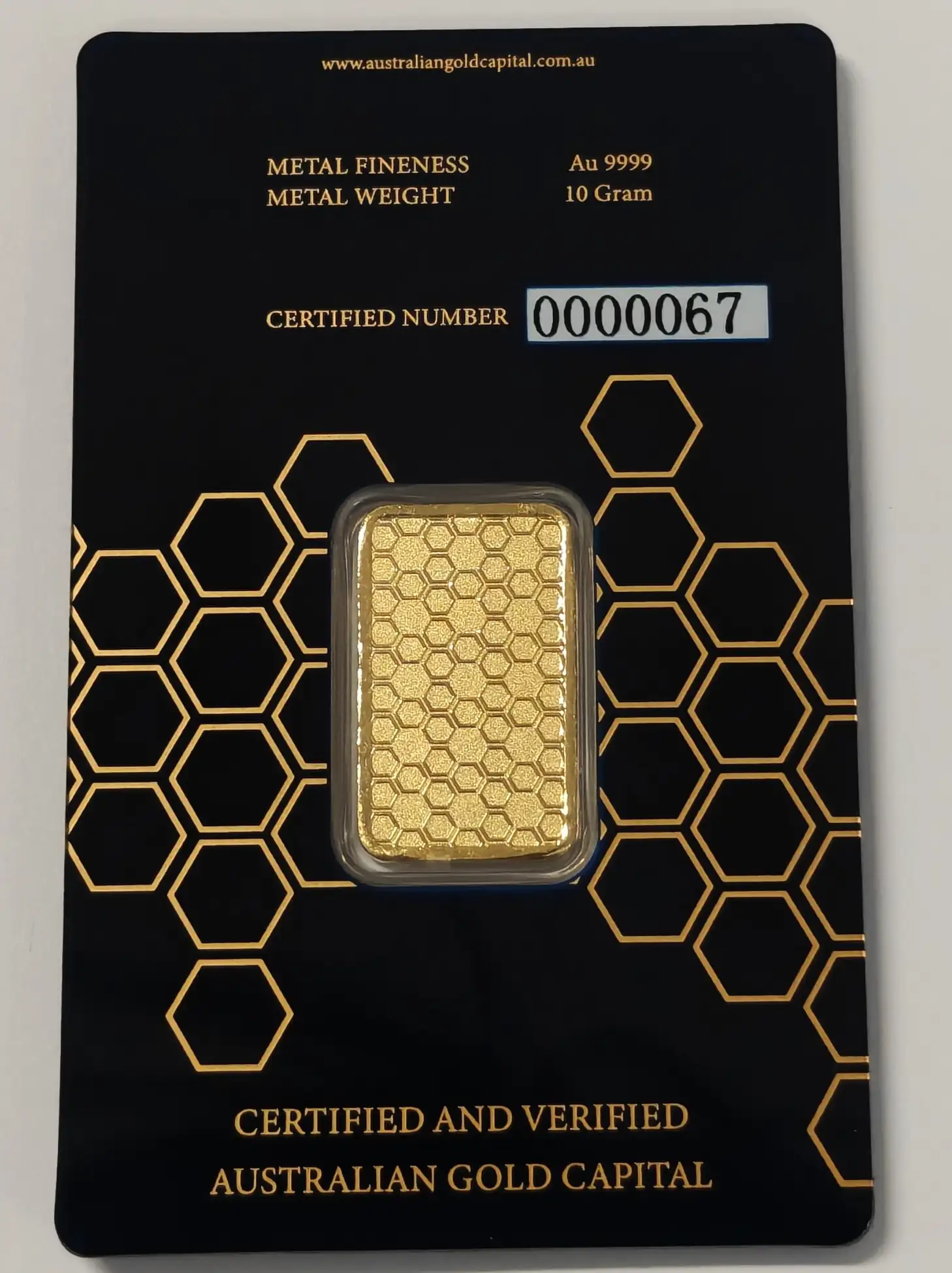  AGC 10g Bullion Minted Gold Tablet