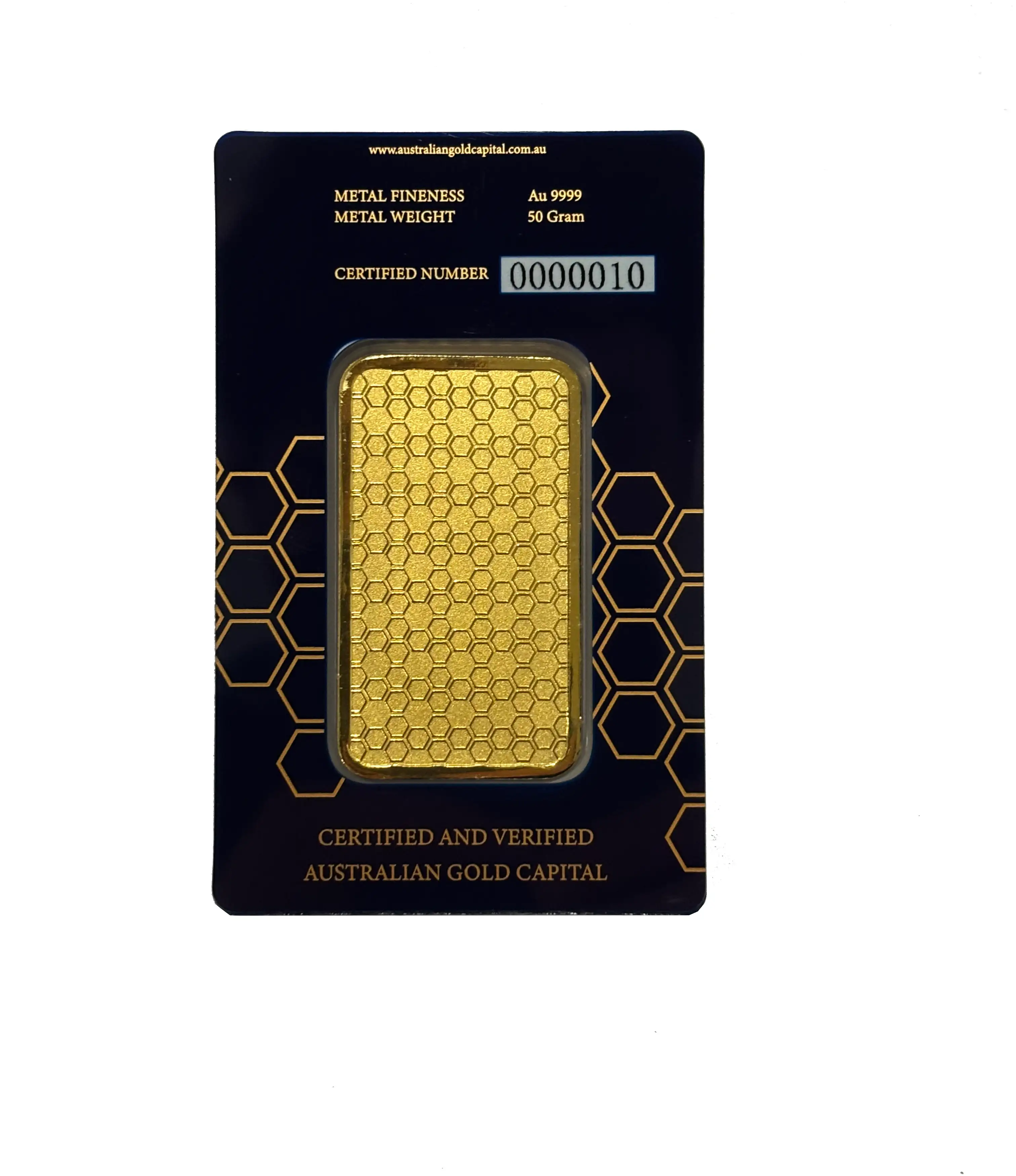  AGC 50g Bullion Minted Gold Tablet 99.99%