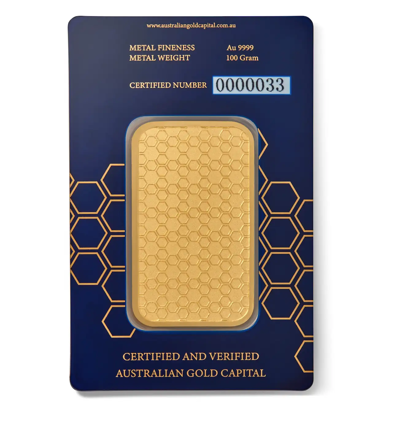  AGC 100g Bullion Minted Gold Bar 99.99%