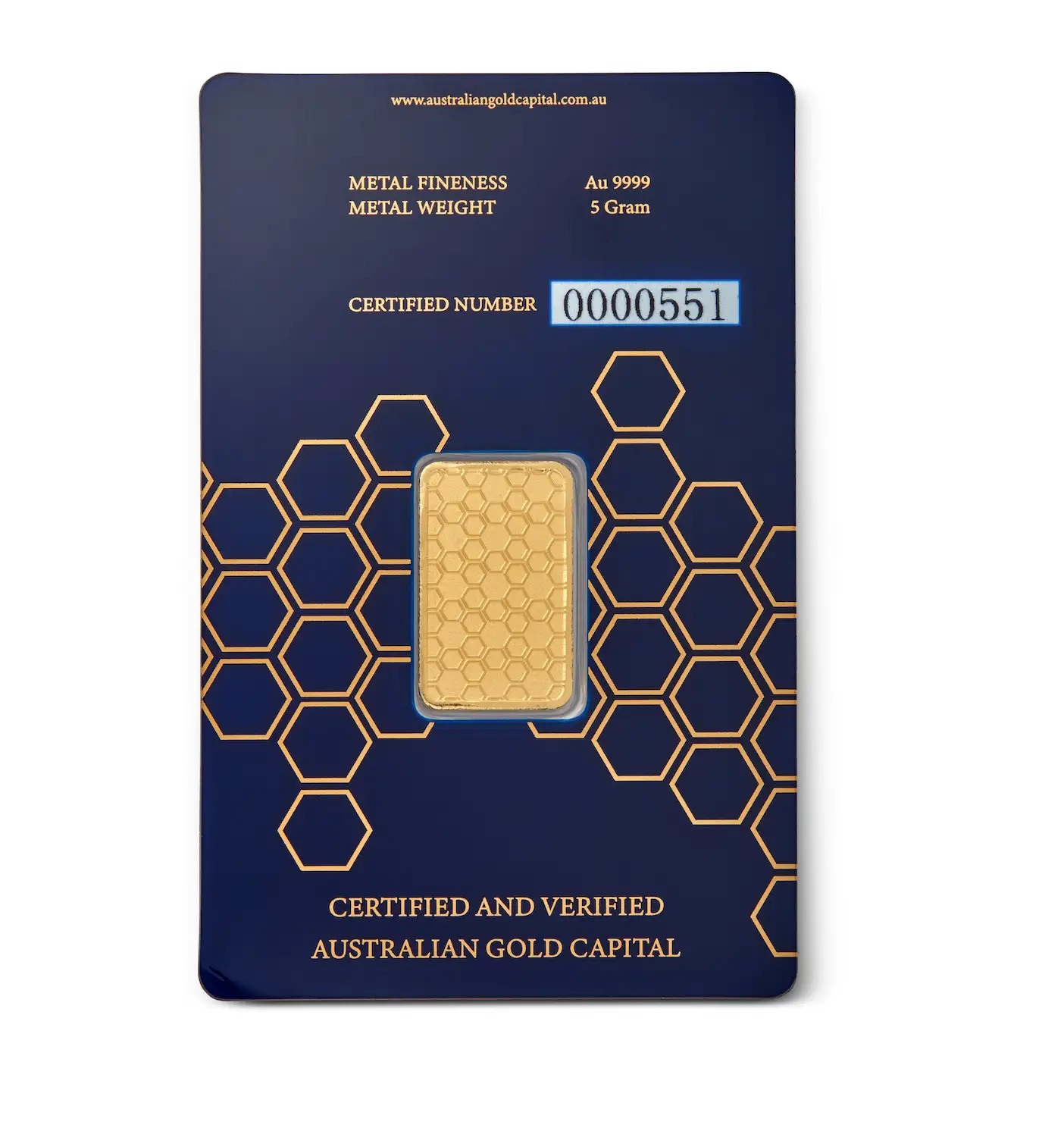  AGC 5g Bullion Minted Gold Tablet 99.99%