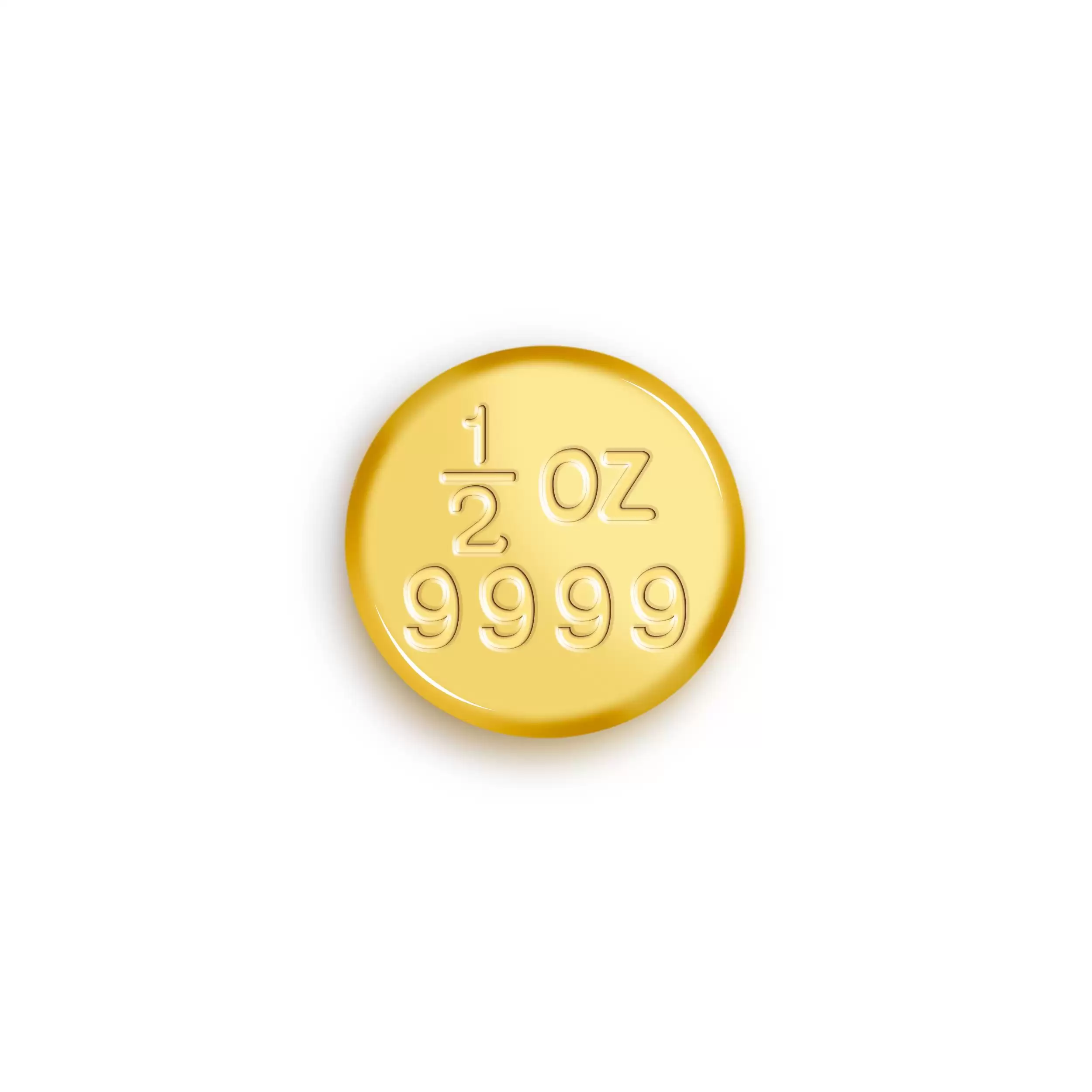  1/2oz ABC Cast Gold Bar 9999 Purity